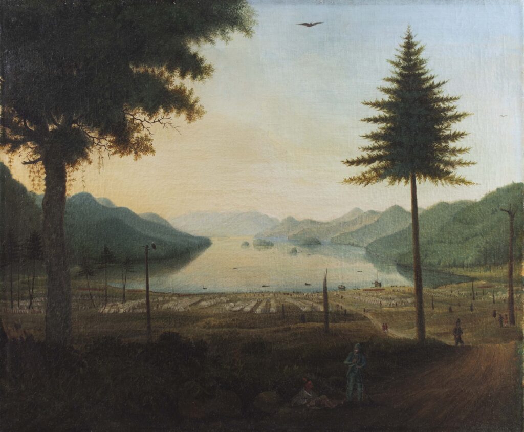 View of the Lines at Lake George, 1759. Painting by Thomas Davies, 1774. Credit: Fort Ticonderoga Museum Collection