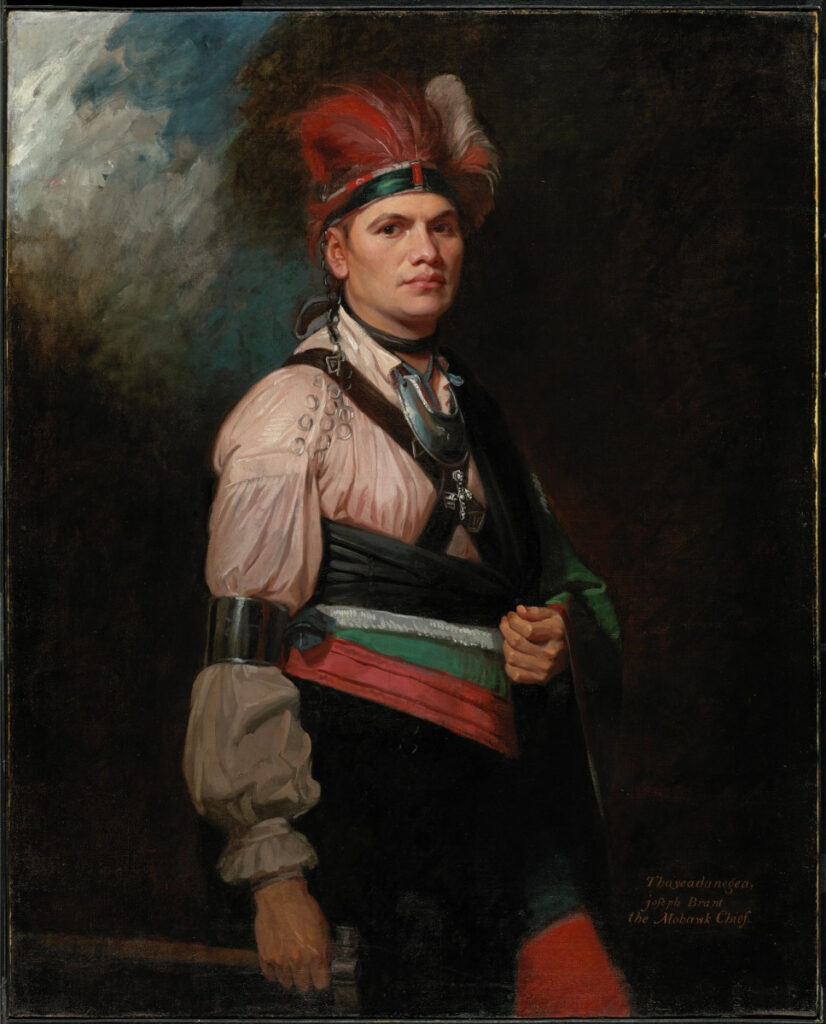Thayendanegea (Joseph Brant), Chief of the Mohawks. Painting by George Romney, 1776. Credit: National Gallery of Canada, Bridgeman Images.