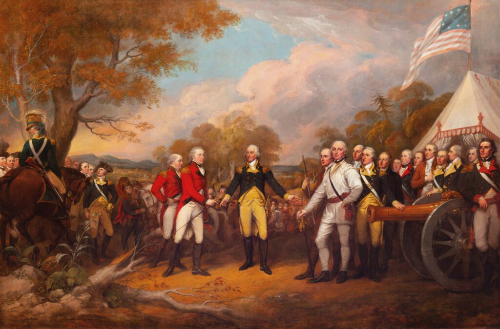 The Surrender of General Burgoyne. Painting by John Trumbull, 1821. Credit: Architect of the Capitol