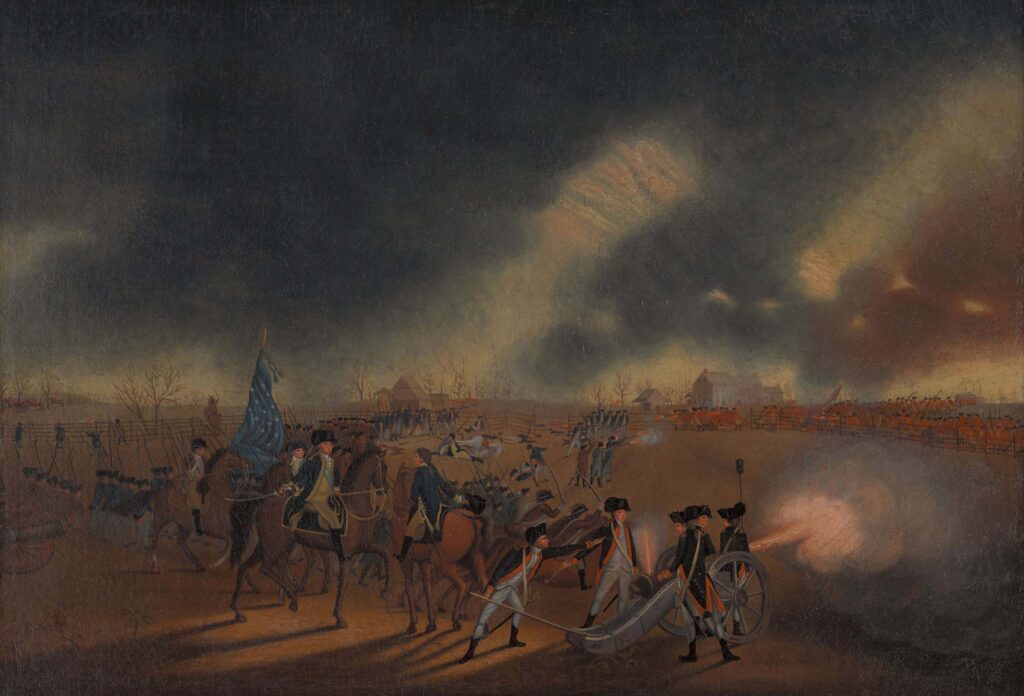 The Battle of Princeton. Painting by James Peale, ca. 1782. Credit: Princeton University Art Museum