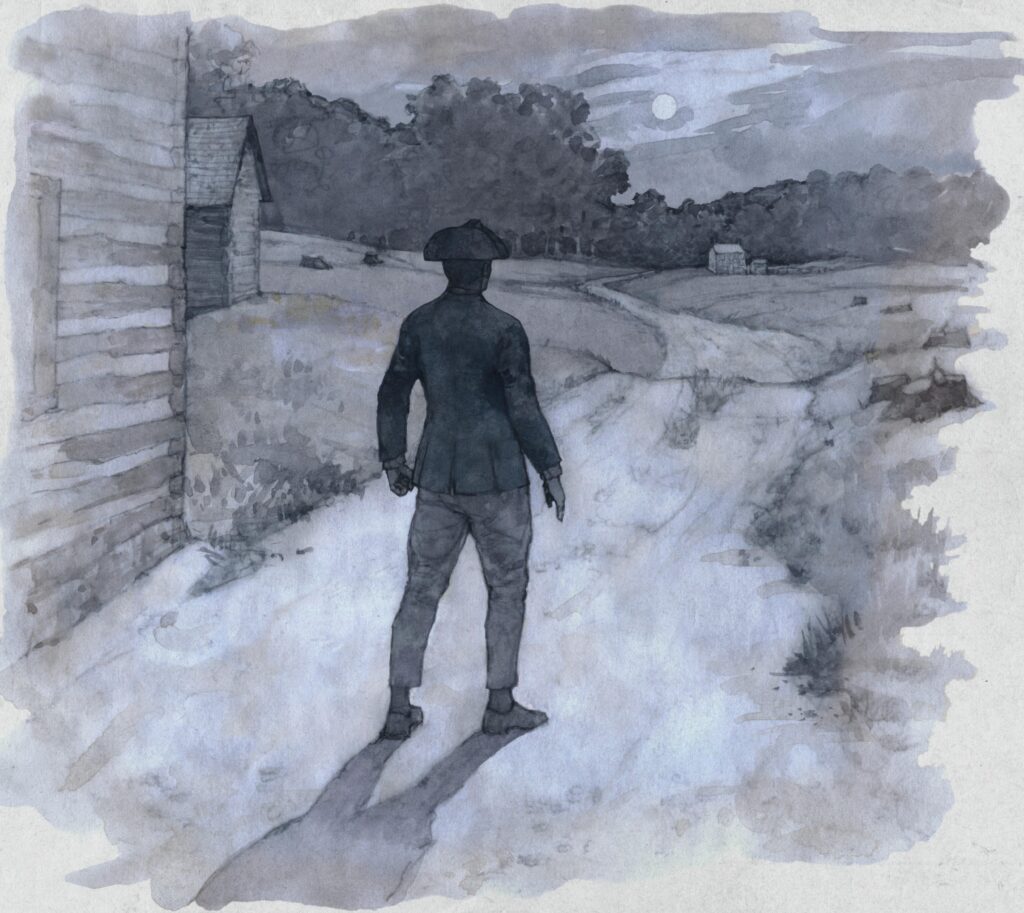 Watercolor of African American soldier, illustration by Wood Ronsaville Harlin, Inc