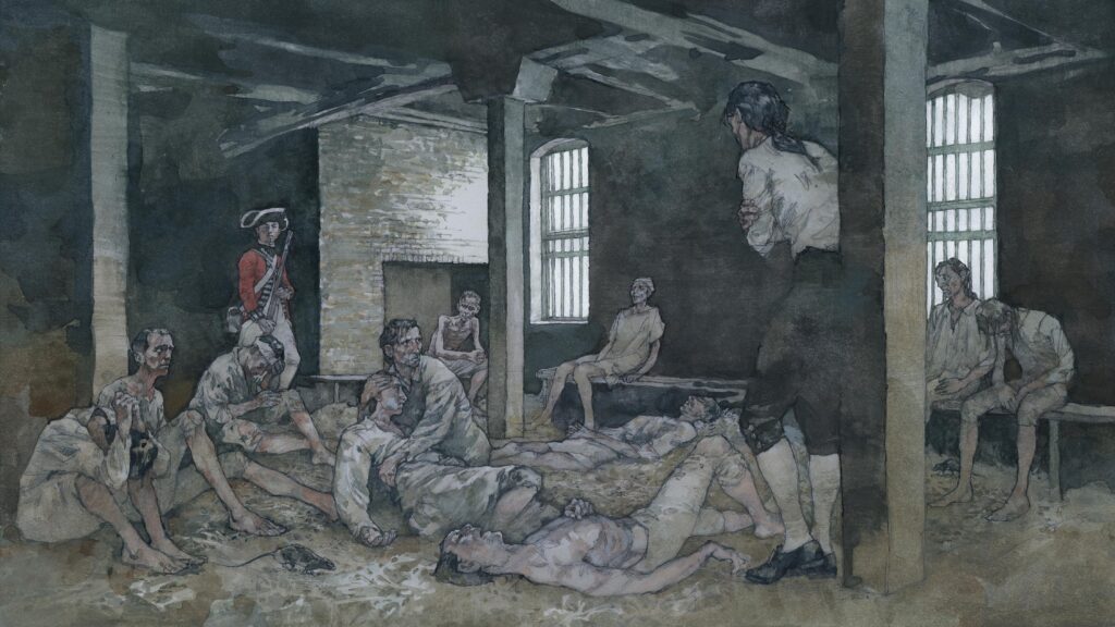 Watercolor of soldiers illustration by Wood Ronsaville Harlin, Inc