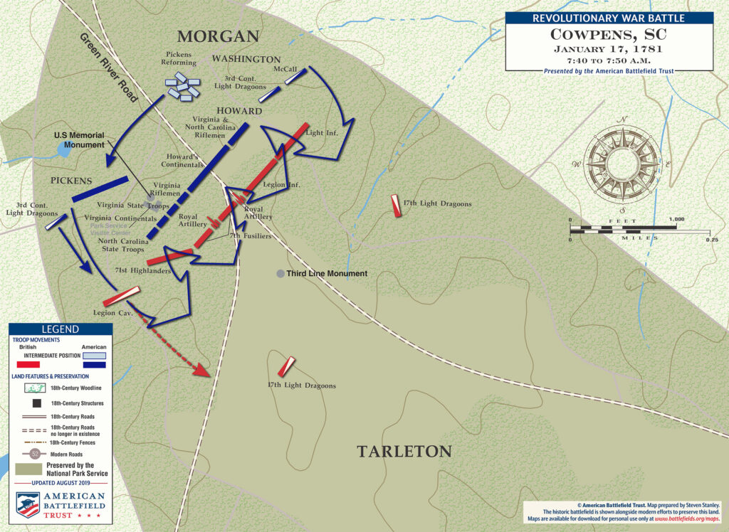 Map of Cowpens--Jan-17-1781----740-to-750-am