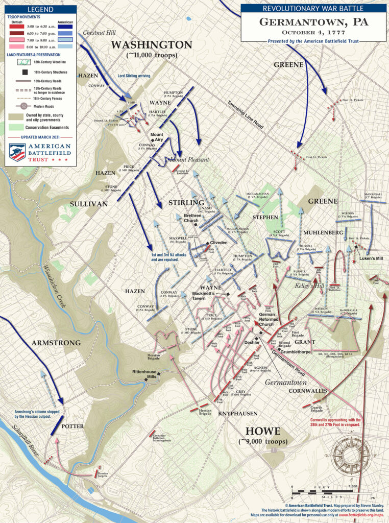 Map of Germantown-October-4-1777