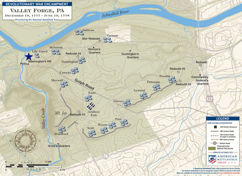 Map of Valley-Forge-Encampment